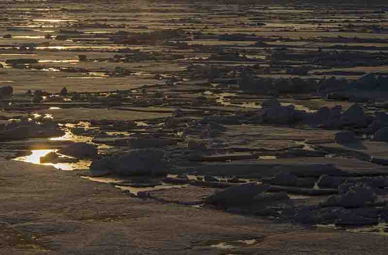 144 - Noruega - islas Svalbard - banquisa artica - atardecer